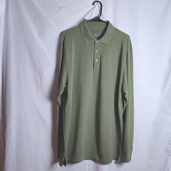 Talbots Other - Talbot's Olive Green Men's Long Sleeve Polo Shirt EUC